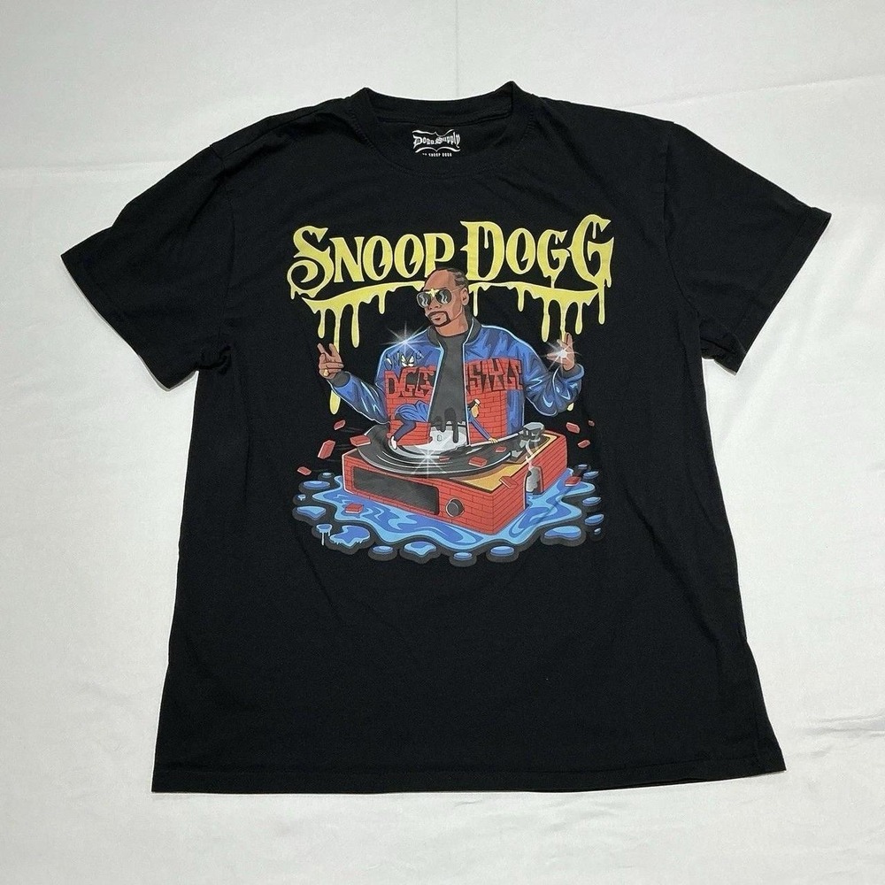 Snoop‎ Dogg Graphic Shirt Mens Medium Black Hip Hop Streetwear Dogg Supply